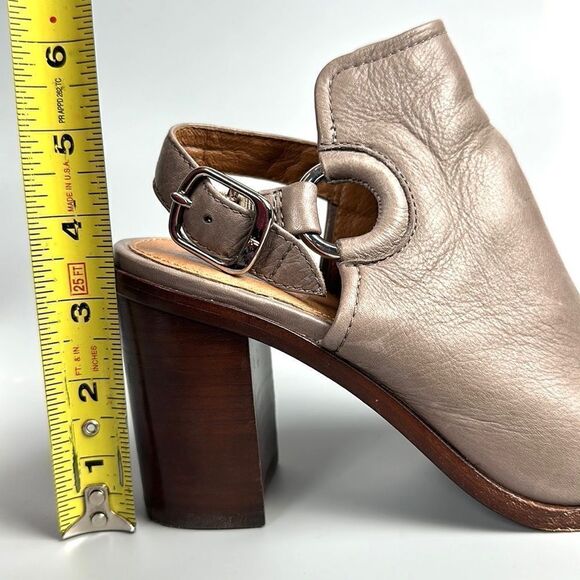 Frye Delaney Harness Leather Slingback High Heel Peep Toe Sandals US 7 - Picture 13 of 15